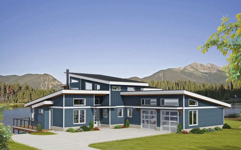 House Plan House Plan #29362 Angled Front Elevation