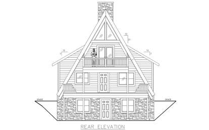 A Frame House Plan #039-00741 Elevation Photo