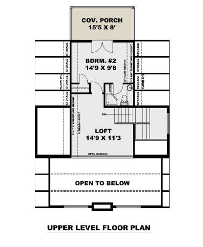 Second Floor for House Plan #039-00741