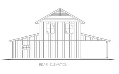 Barn House Plan #039-00742 Elevation Photo