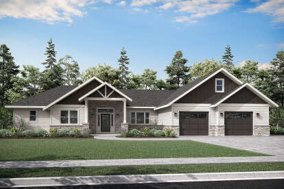 House Plan House Plan #29368 Angled Front Elevation