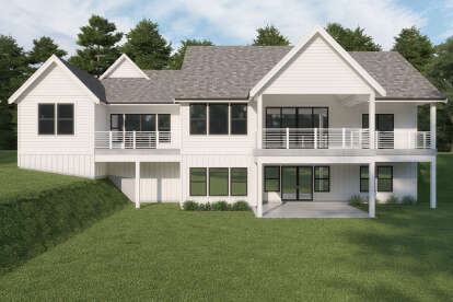 Modern Farmhouse House Plan #2464-00107 Elevation Photo