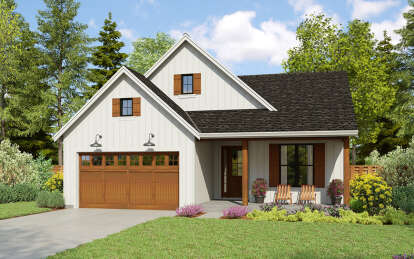 Modern Farmhouse House Plan #2559-00981 Elevation Photo