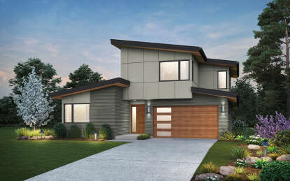 House Plan House Plan #29376 Angled Front Elevation