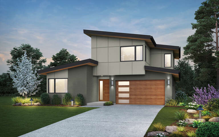 House Plan House Plan #29376 Angled Front Elevation