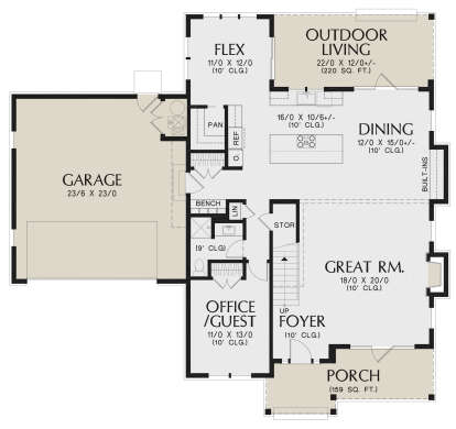 Main Floor for House Plan #2559-00985