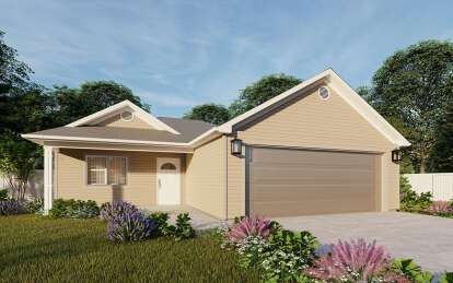 Ranch House Plan #2802-00223 Elevation Photo