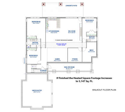 Basement for House Plan #425-00051