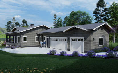 Modern Transitional House Plan #425-00052 Elevation Photo