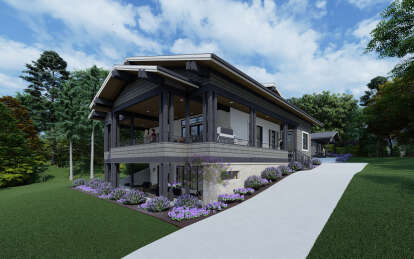 Modern Transitional House Plan #425-00052 Elevation Photo
