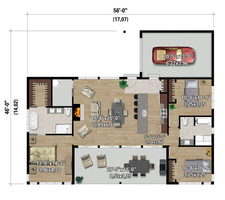 House Plan House Plan #29389 Drawing 1