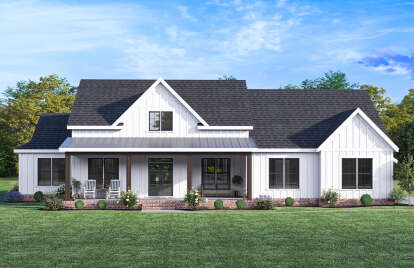 Modern Farmhouse House Plan #009-00361 Elevation Photo