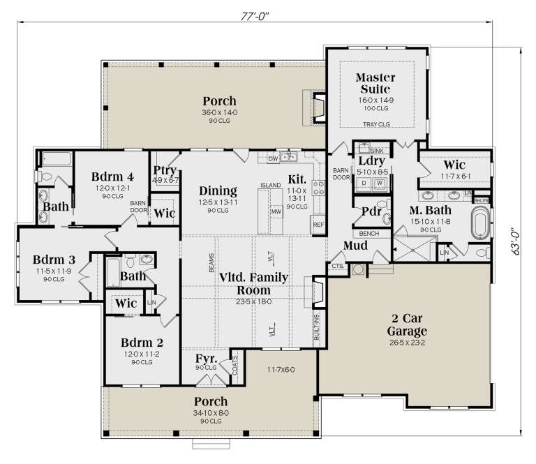 House Plan House Plan #29390 Drawing 1