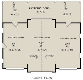 Garage Floor for House Plan #6082-00224