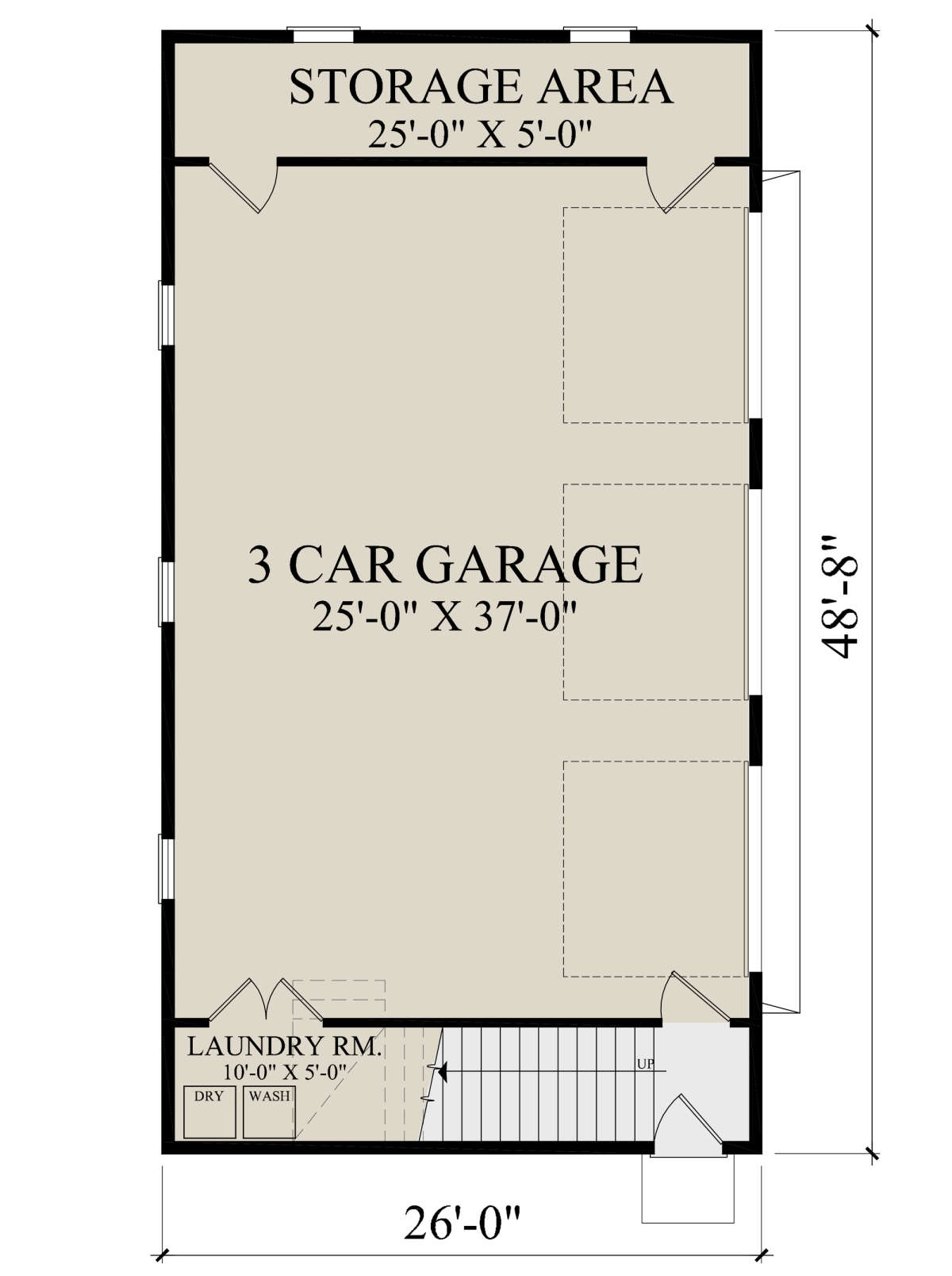 Garage Floor for House Plan #7922-00250