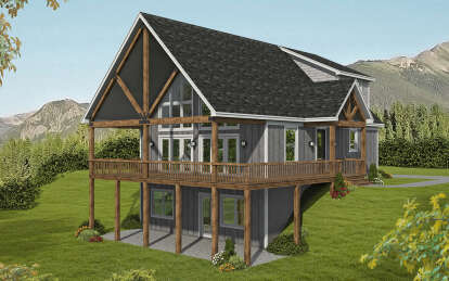 House Plan House Plan #29397 Angled Front Elevation