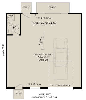 Garage Floor for House Plan #940-00808