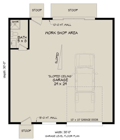 Garage Floor for House Plan #940-00808