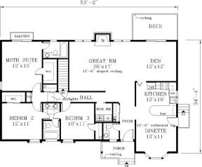Main Floor for House Plan #033-00070