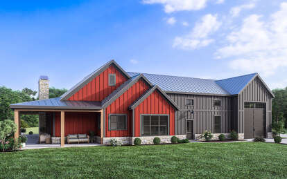 Barn House Plan #009-00362 Elevation Photo