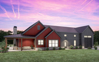 Barn House Plan #009-00362 Elevation Photo