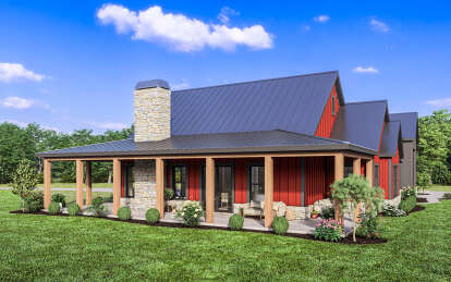 Barn House Plan #009-00362 Elevation Photo