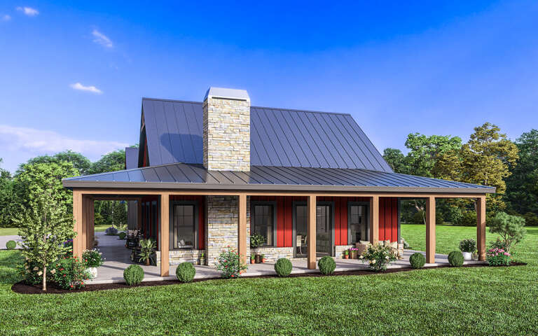 Barn House Plan #009-00362 Elevation Photo
