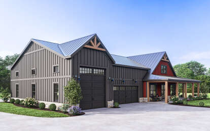 Barn House Plan #009-00362 Elevation Photo