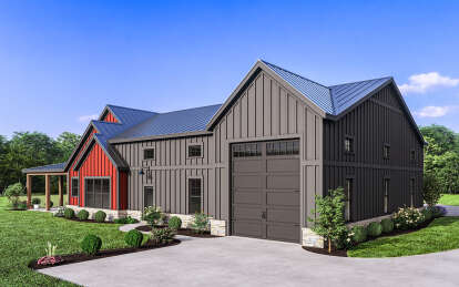 Barn House Plan #009-00362 Elevation Photo