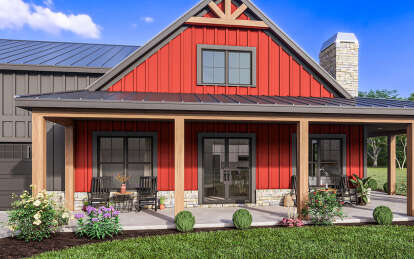Barn House Plan #009-00362 Elevation Photo