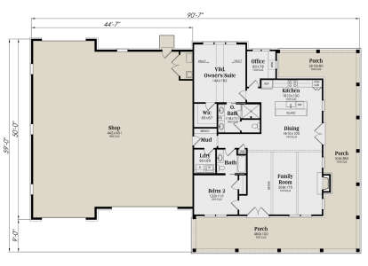 Main Floor  for House Plan #009-00362