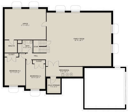 Basement for House Plan #2802-00227