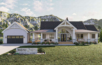 Lake Front House Plan #963-00806 Elevation Photo