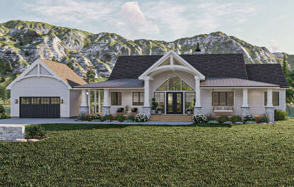Lake Front House Plan #963-00806 Elevation Photo