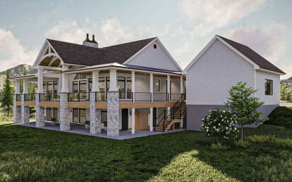 Lake Front House Plan #963-00806 Elevation Photo