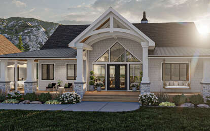 Lake Front House Plan #963-00806 Elevation Photo