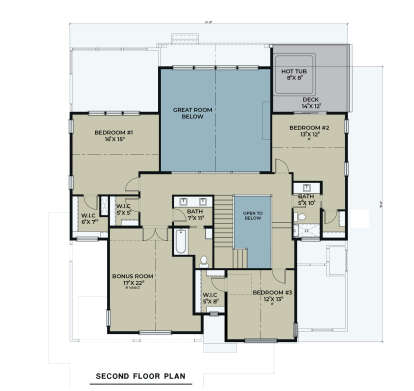 Second Floor for House Plan #2464-00108