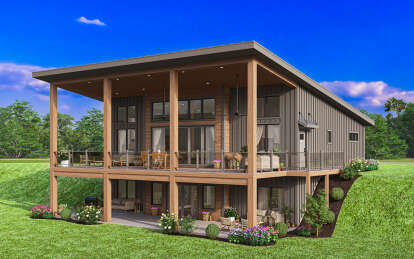 Lake Front House Plan #5032-00248 Elevation Photo