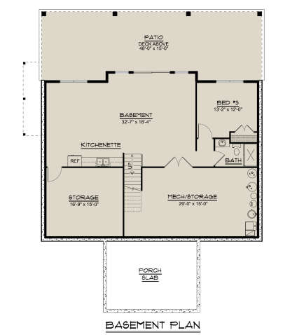 Basement for House Plan #5032-00248