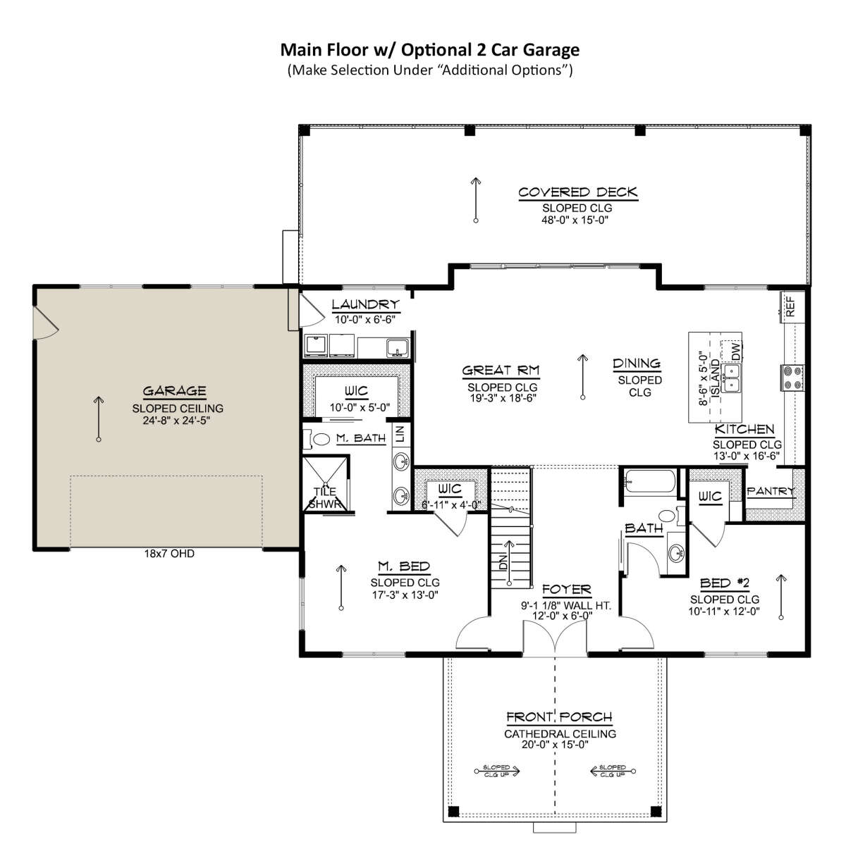 Lake Front Plan: 1,679 Square Feet, 2-3 Bedrooms, 2 Bathrooms - 5032-00248