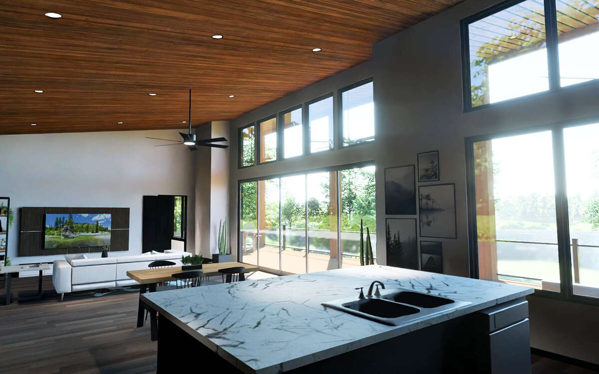 Lake Front Plan: 1,679 Square Feet, 2-3 Bedrooms, 2 Bathrooms - 5032-00248