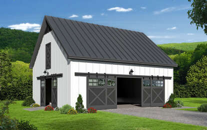 Barn House Plan #940-00816 Elevation Photo