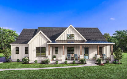 Modern Farmhouse House Plan #009-00363 Elevation Photo