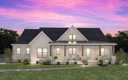 Modern Farmhouse House Plan #009-00363 Elevation Photo