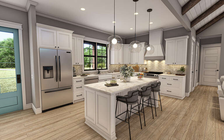 Modern Farmhouse House Plan #009-00363 Additional Photo