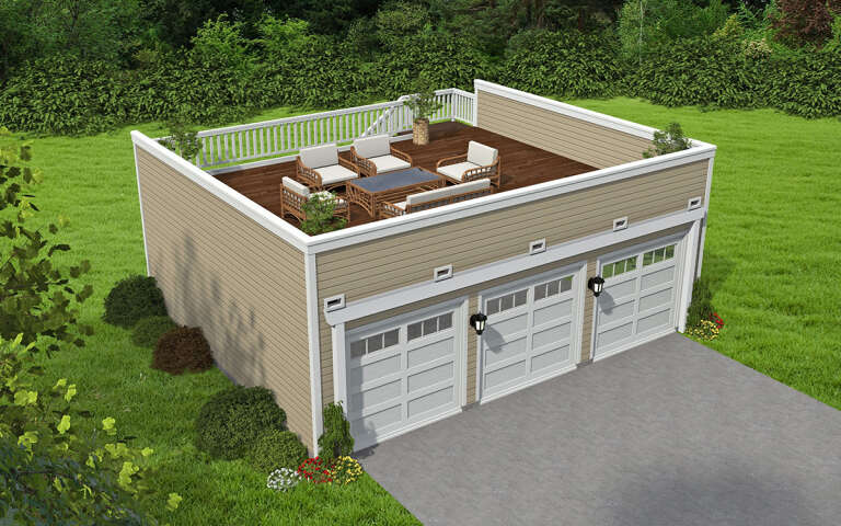 House Plan House Plan #29425 Angled Front Elevation