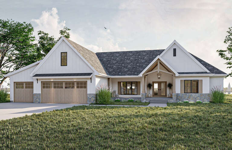 House Plan House Plan #29426 Angled Front Elevation