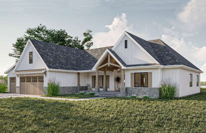 Modern Farmhouse House Plan #963-00808 Elevation Photo
