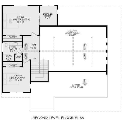Second Floor for House Plan #940-00821
