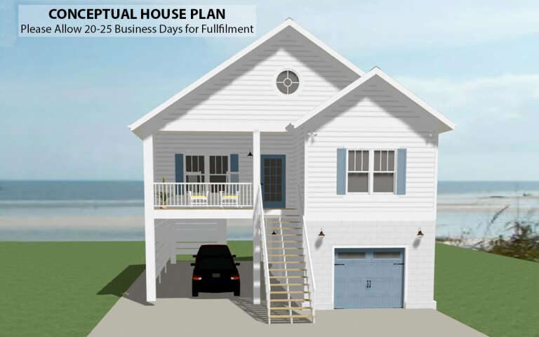 House Plan House Plan #29430 Angled Front Elevation